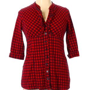 2/$20 Céline Flannel Tunic red *see description*